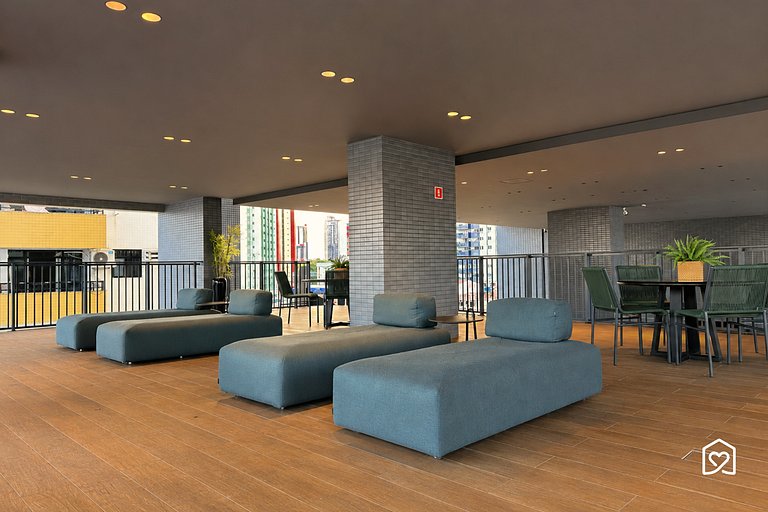 Fantástico flat c/ vista mar em Manaíra -LikeHome