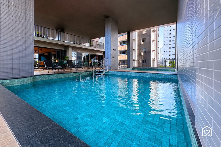 Fantástico flat c/ vista mar em Manaíra -LikeHome
