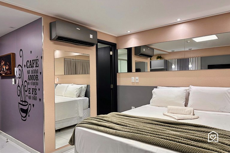 Incrível flat c/ vista cidade em Tambaú - LikeHome