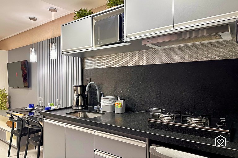 Incrível flat c/ vista cidade em Tambaú - LikeHome