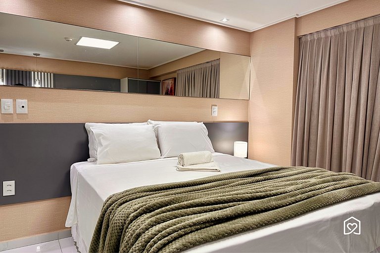 Incrível flat c/ vista cidade em Tambaú - LikeHome