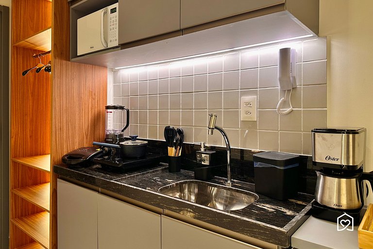 Flat na praia com vista para o jardim - LikeHome