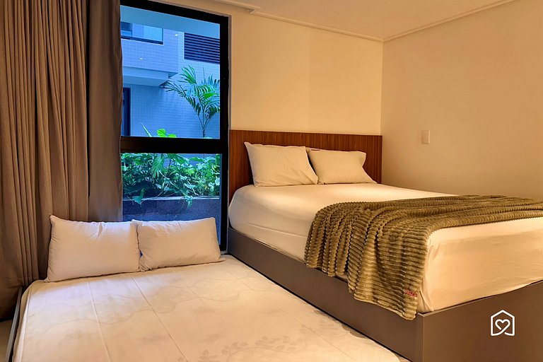 Flat na praia com vista para o jardim - LikeHome