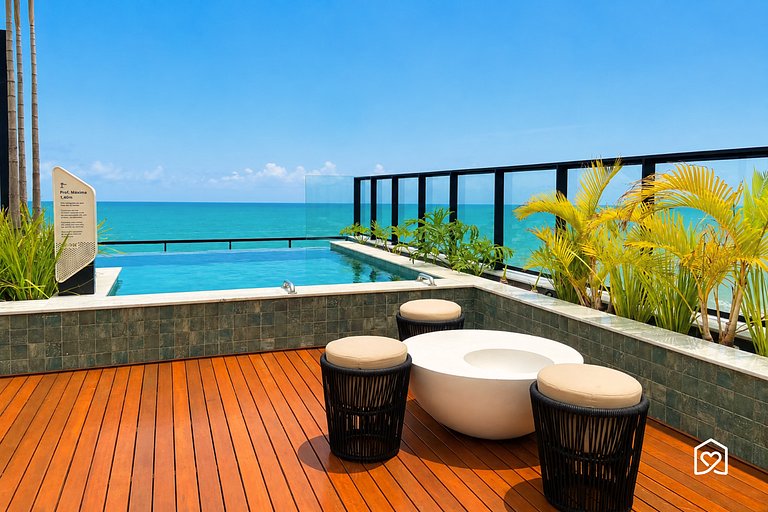 Belo flat beira-mar Bessa c/ varanda - LikeHome