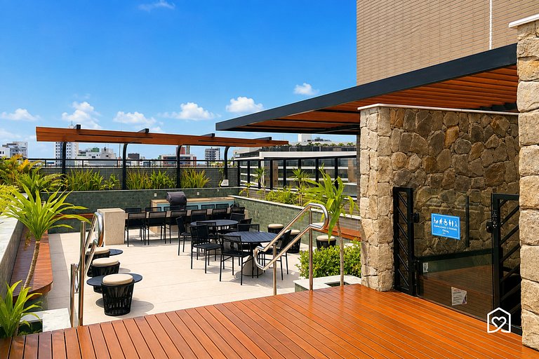 Belo flat beira-mar Bessa c/ varanda - LikeHome