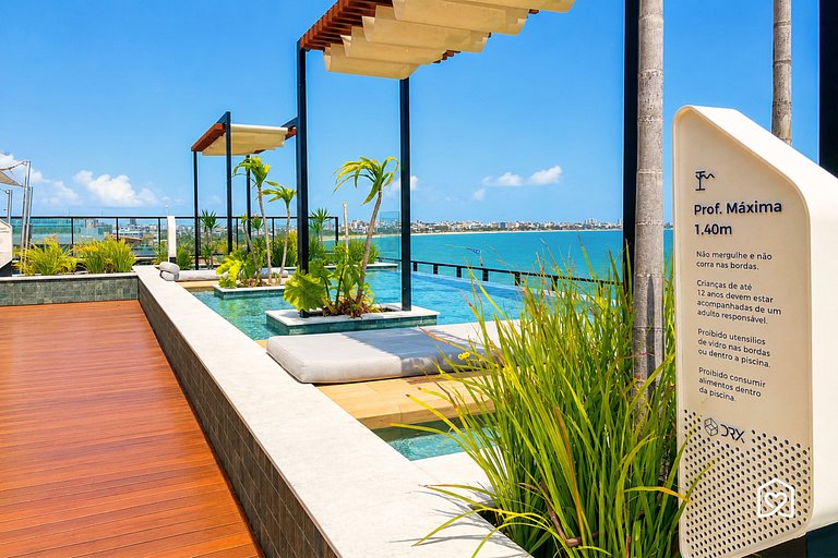 Belo flat beira-mar Bessa c/ varanda - LikeHome