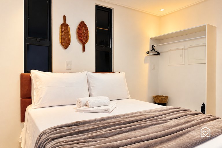 Studio a 50m da praia de Cabo Branco com varanda