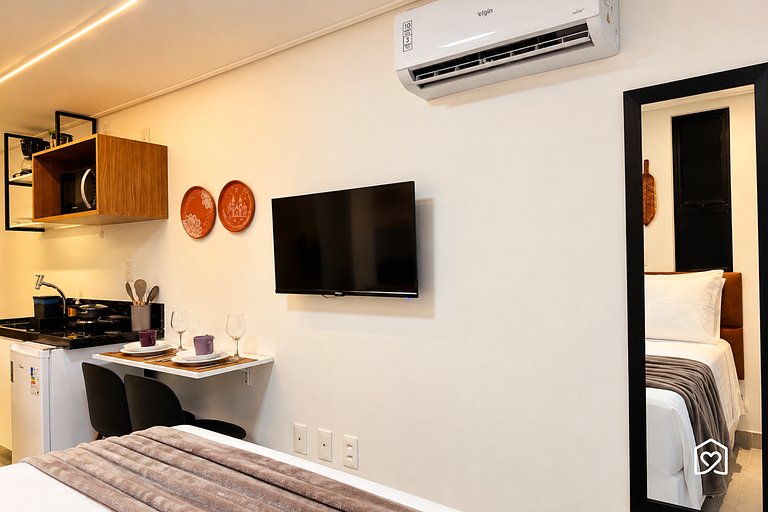 Studio 50m from Cabo Branco Beach with balcony