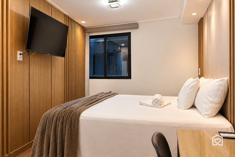 Flat in Tambaú with king-size bed and rooftop pool