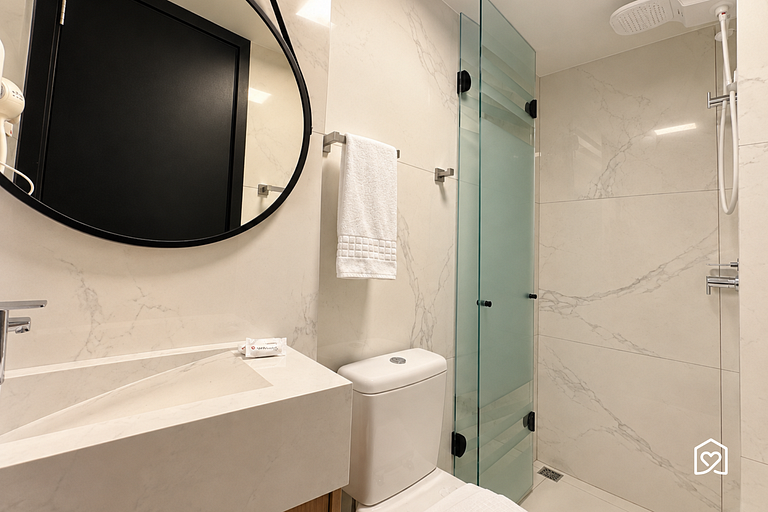 Flat in Tambaú with king-size bed and rooftop pool