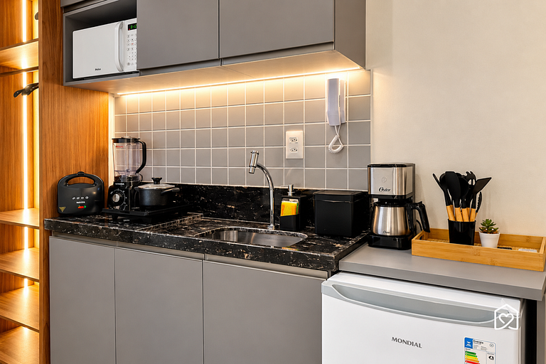 Flat na praia com vista para o jardim - LikeHome