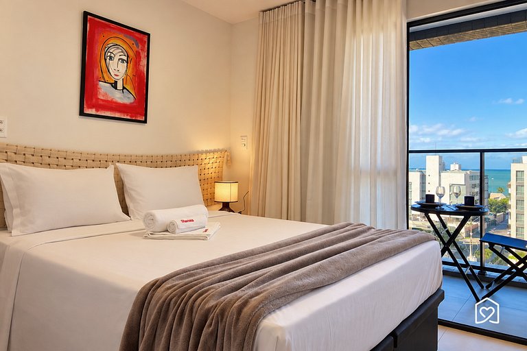 Apt. with balcony and view near Manaíra waterfront