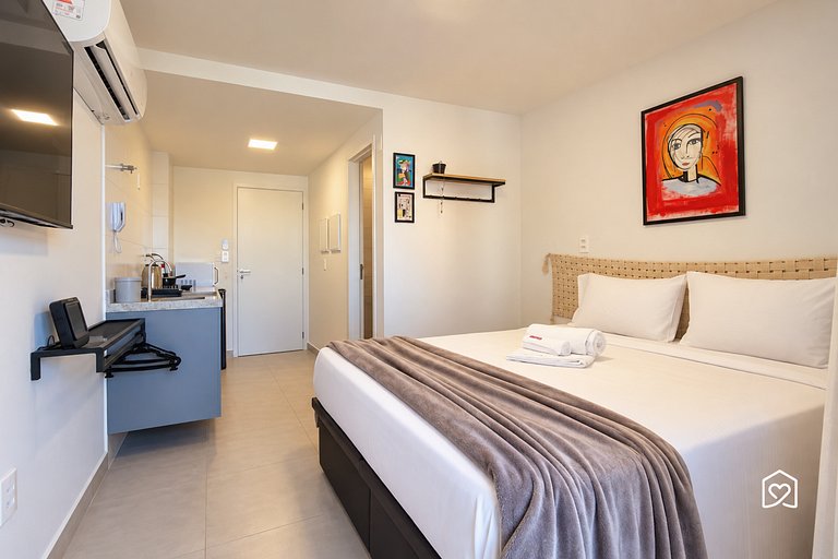 Apt. with balcony and view near Manaíra waterfront