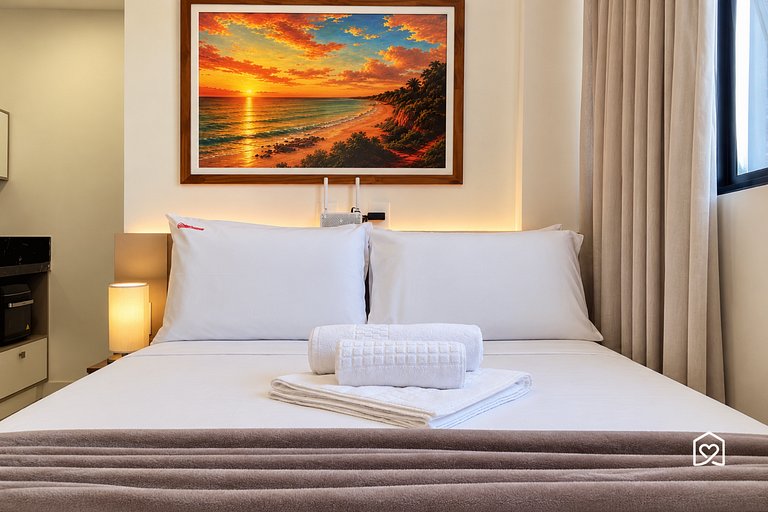 Apartment near Bessa Beach with rooftop pool