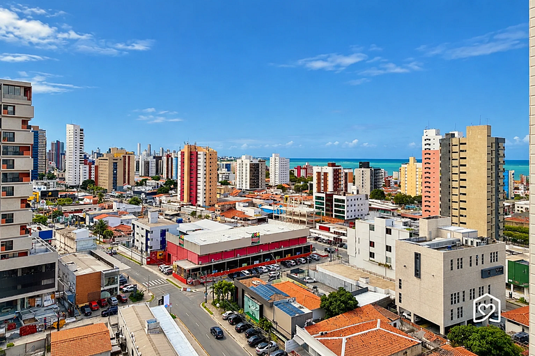 Flat em Manaíra com vista pra cidade