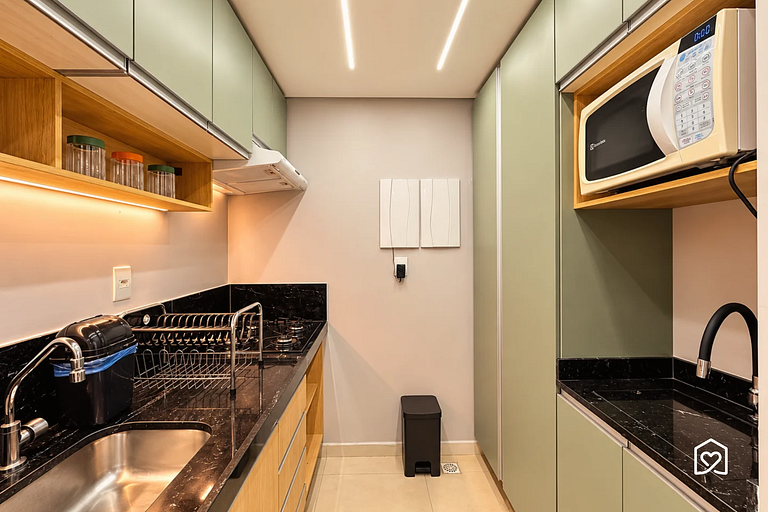 Flat c/ varanda para 4 pessoas em Intermares