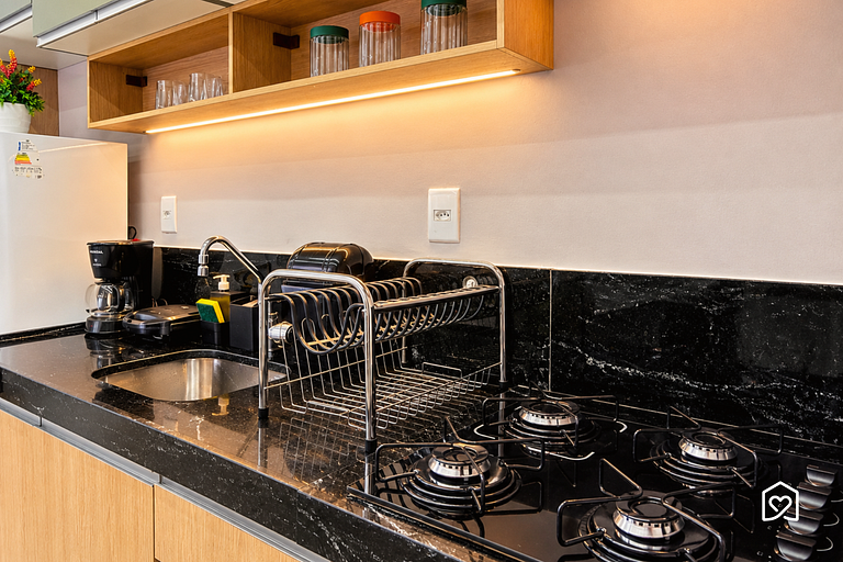 Flat c/ varanda para 4 pessoas em Intermares