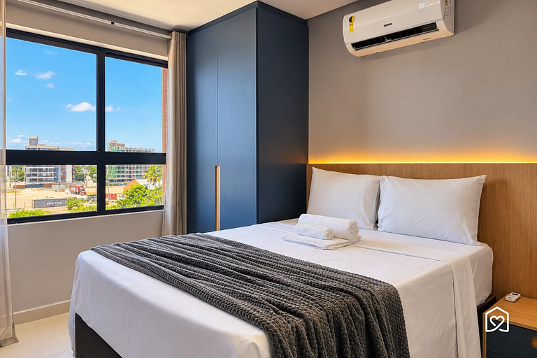Flat c/ varanda para 4 pessoas em Intermares