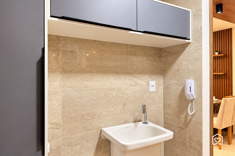 Flat para 3 pessoas c/ varanda em Intermares