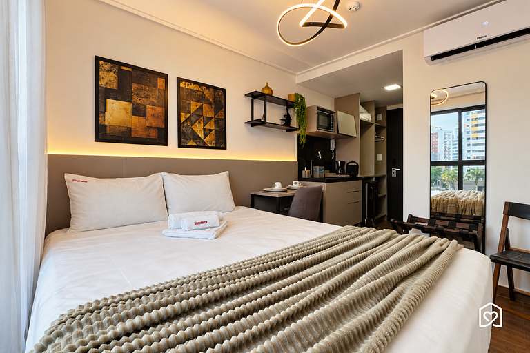 Flat with city view in Tambaú with rooftop pool